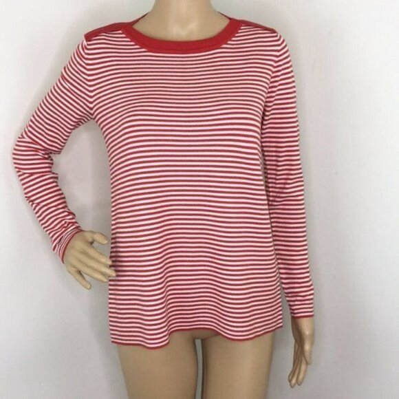 MaxMara Weekend Red Stripe Long Sleeve Knit Top M - Picture 10 of 10